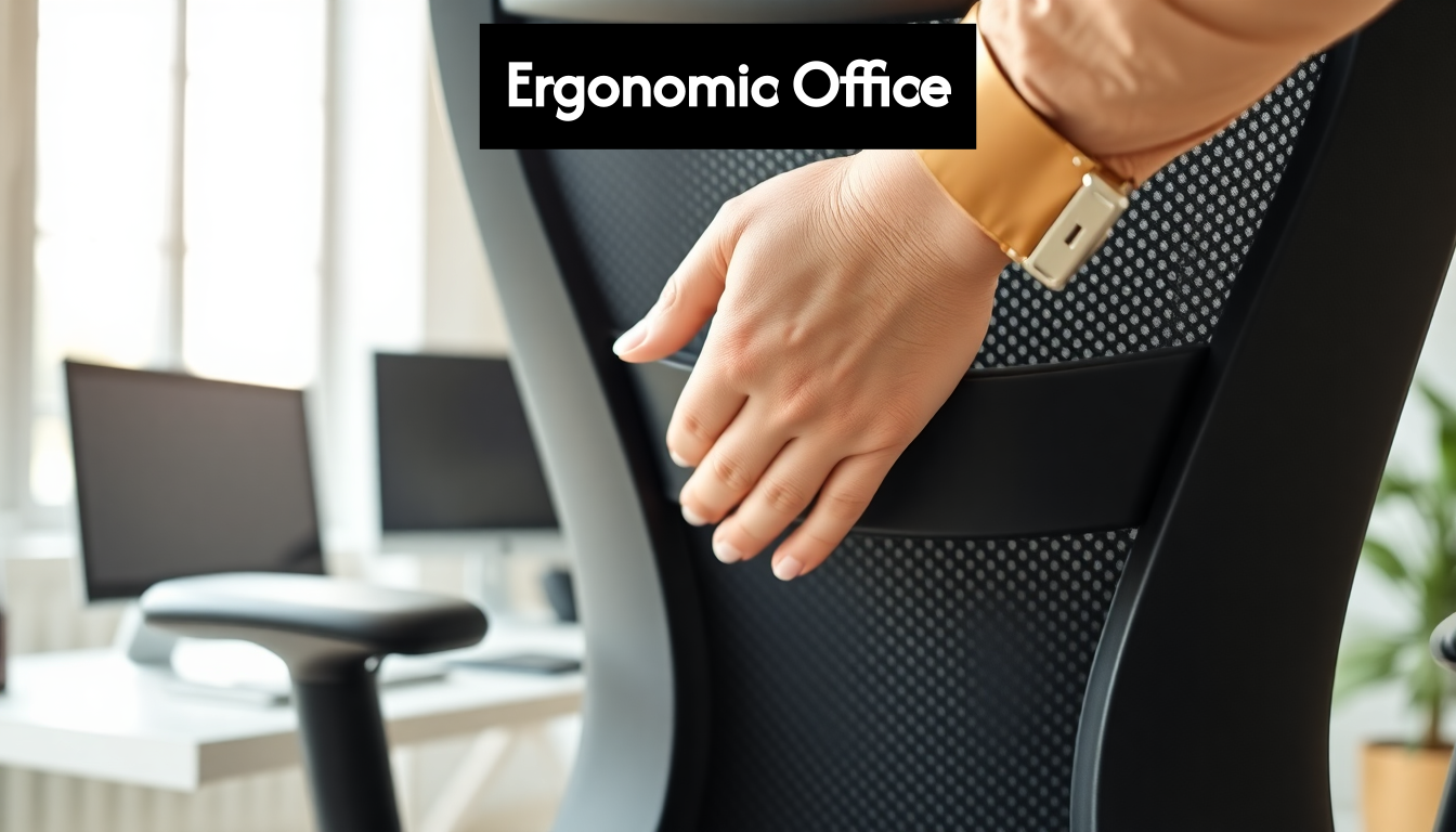 Adjusting lumbar support on ergonomic chair