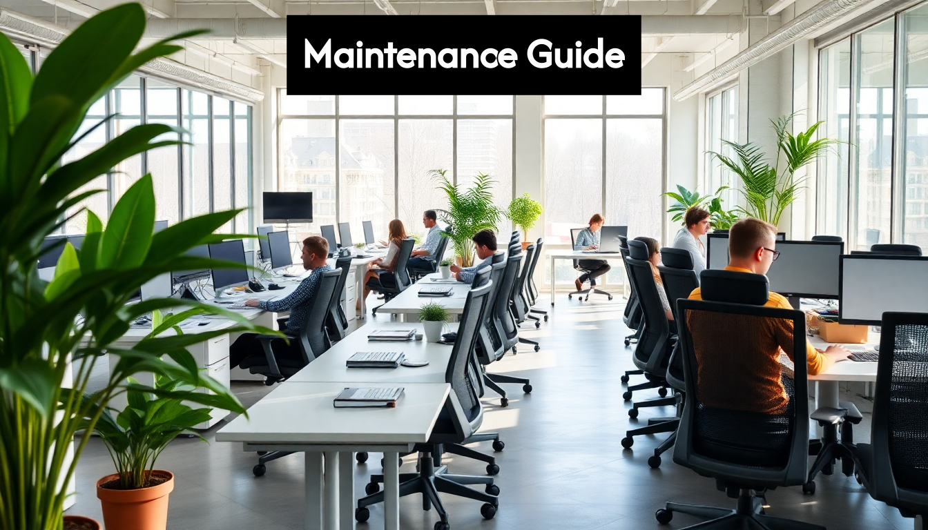 Bright modern office with clean desks and chairs