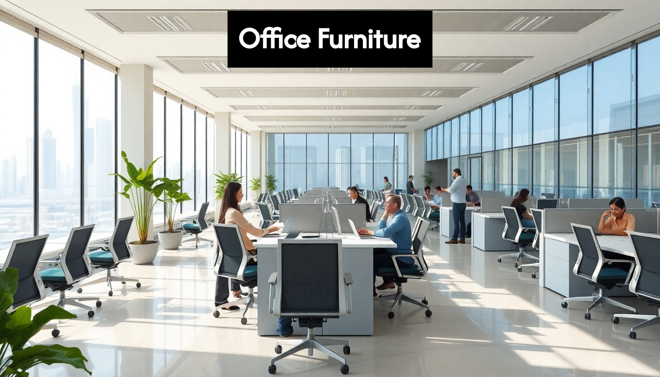Modern Dubai office with ergonomic workstations