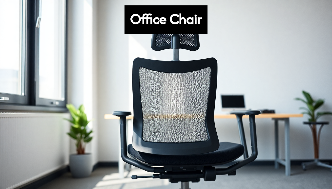 Modern ergonomic office chair in office