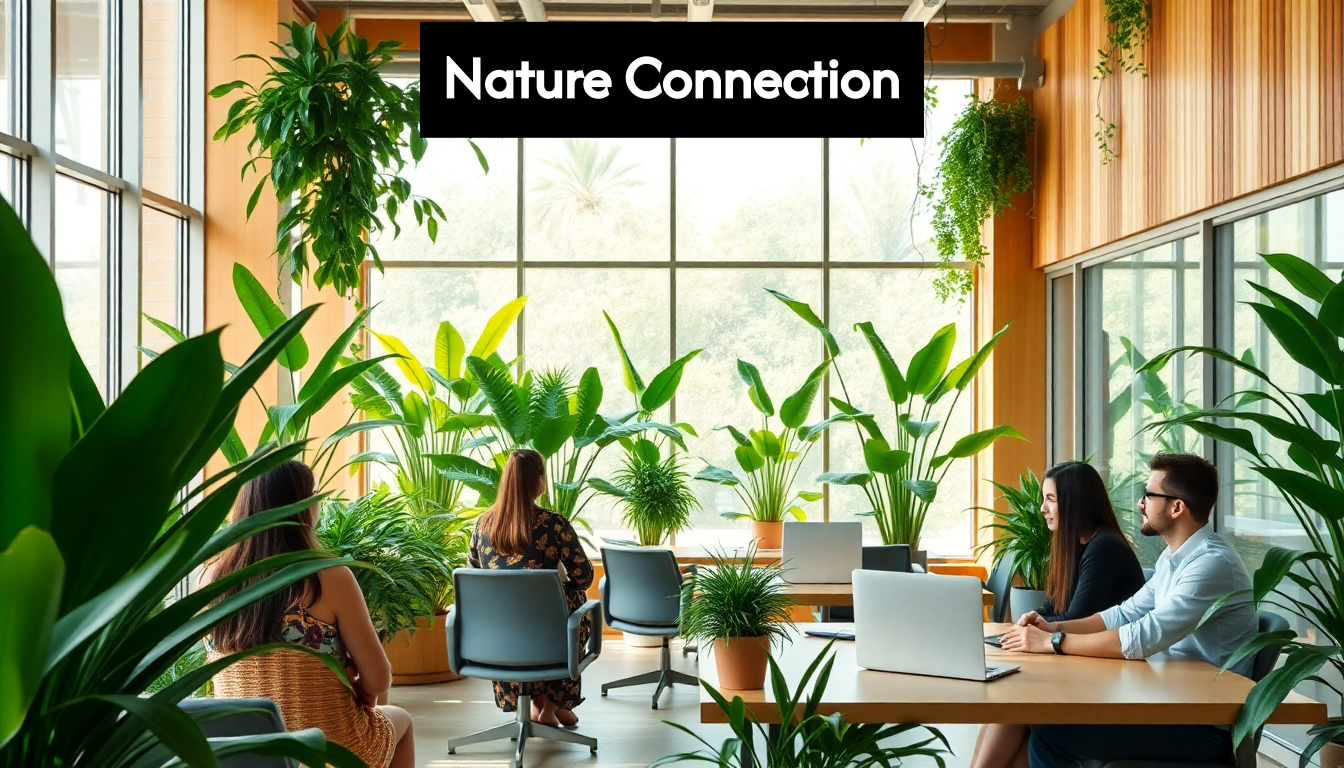 Biophilic design elements in Dubai office