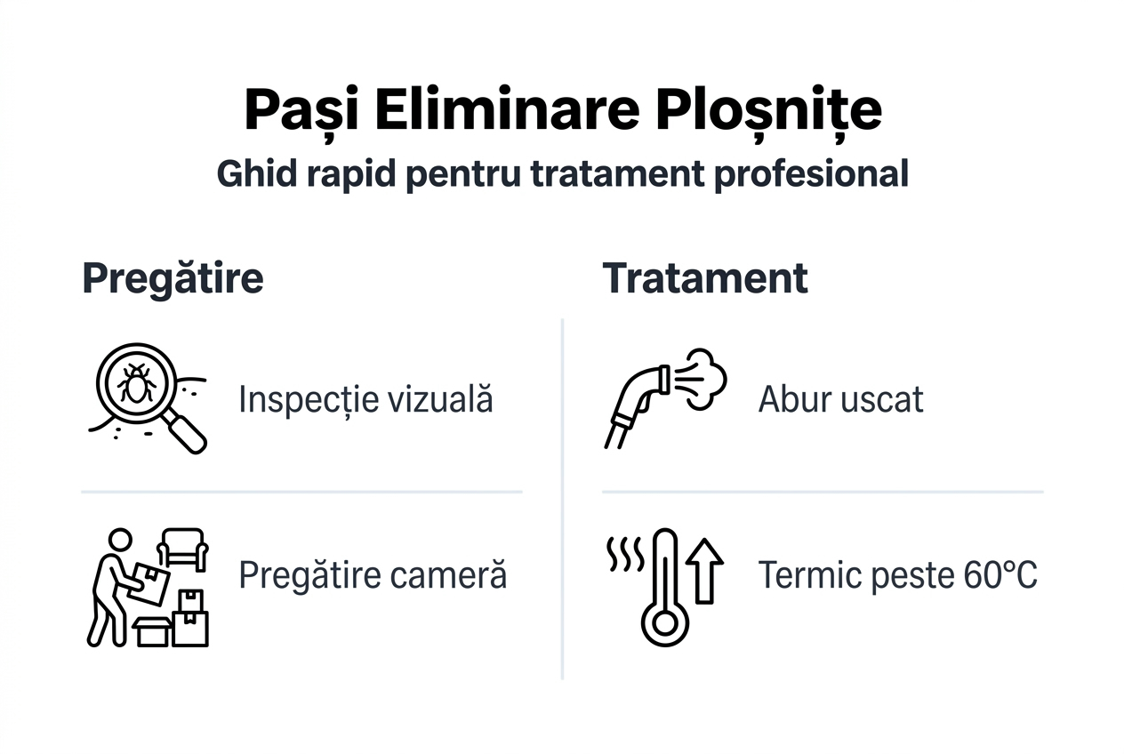 Infografic: cum se realizează corect dezinfecția profesională împotriva ploșnițelor