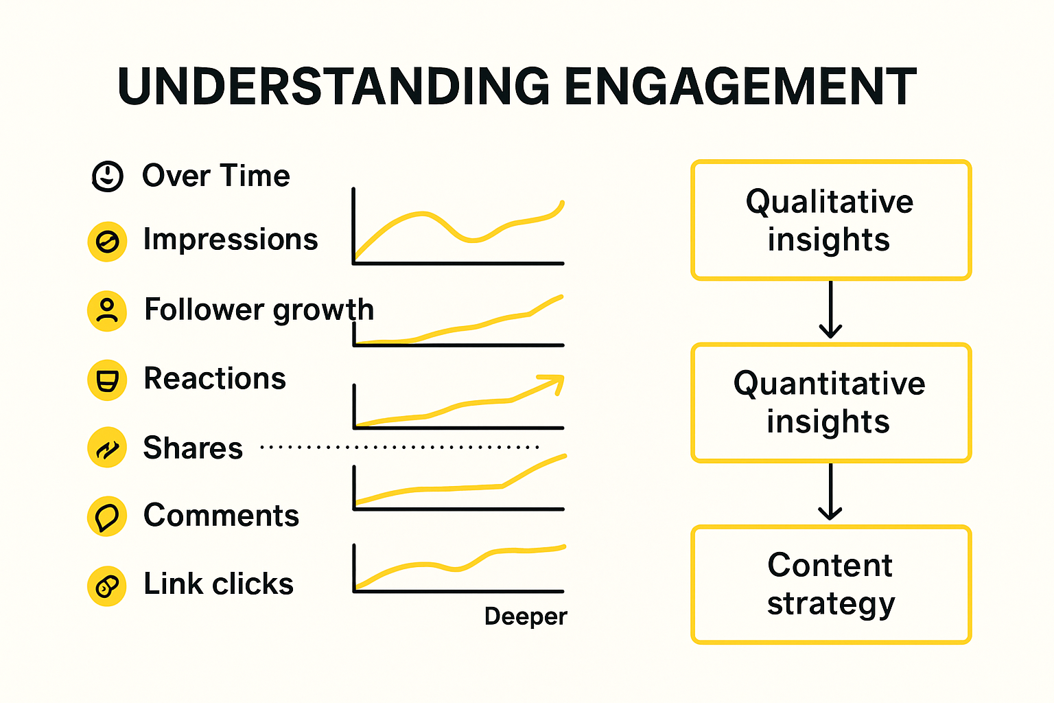 Infographic comparing social media engagement metrics