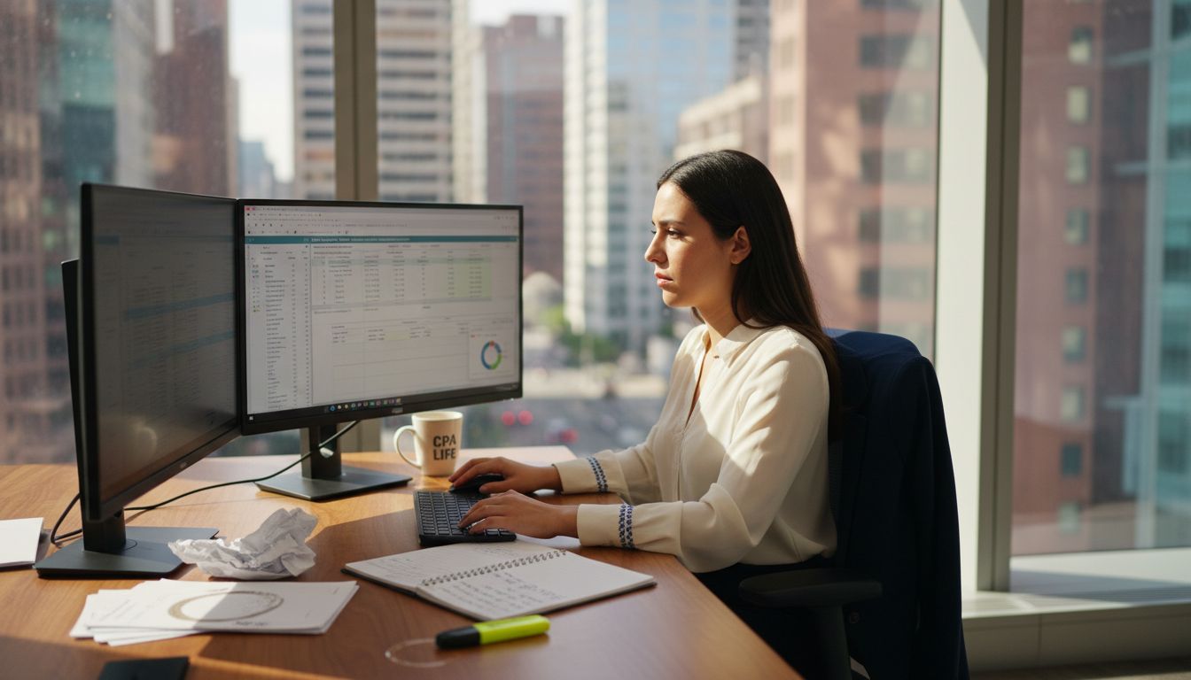 Management And Technology Consulting For Miami Cpas - Transform 42 Inc Cpa Reviewing Dashboard On Dual Monitors