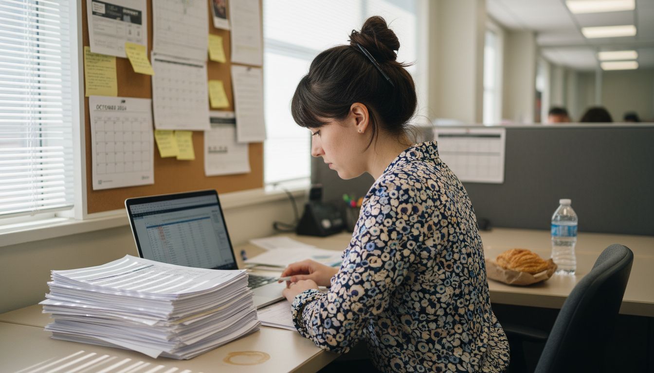 Role Of Ai In Banking: Transforming Miami Accounting - Transform 42 Inc Accountant Reviewing Compliance Paperwork With Ai