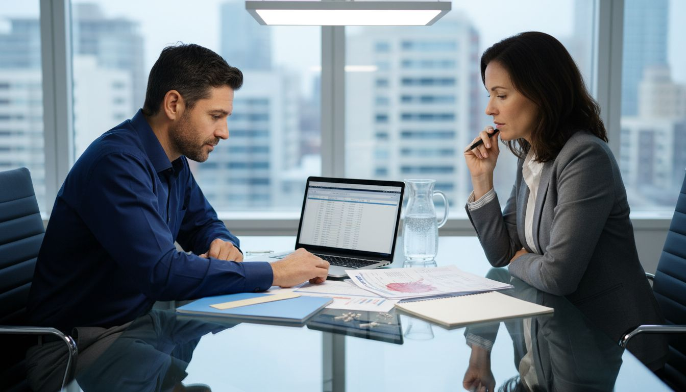 It Budgeting Process For Cpas To Drive Revenue Growth - Transform 42 Inc Accountants Reviewing It Budget Proposal Together