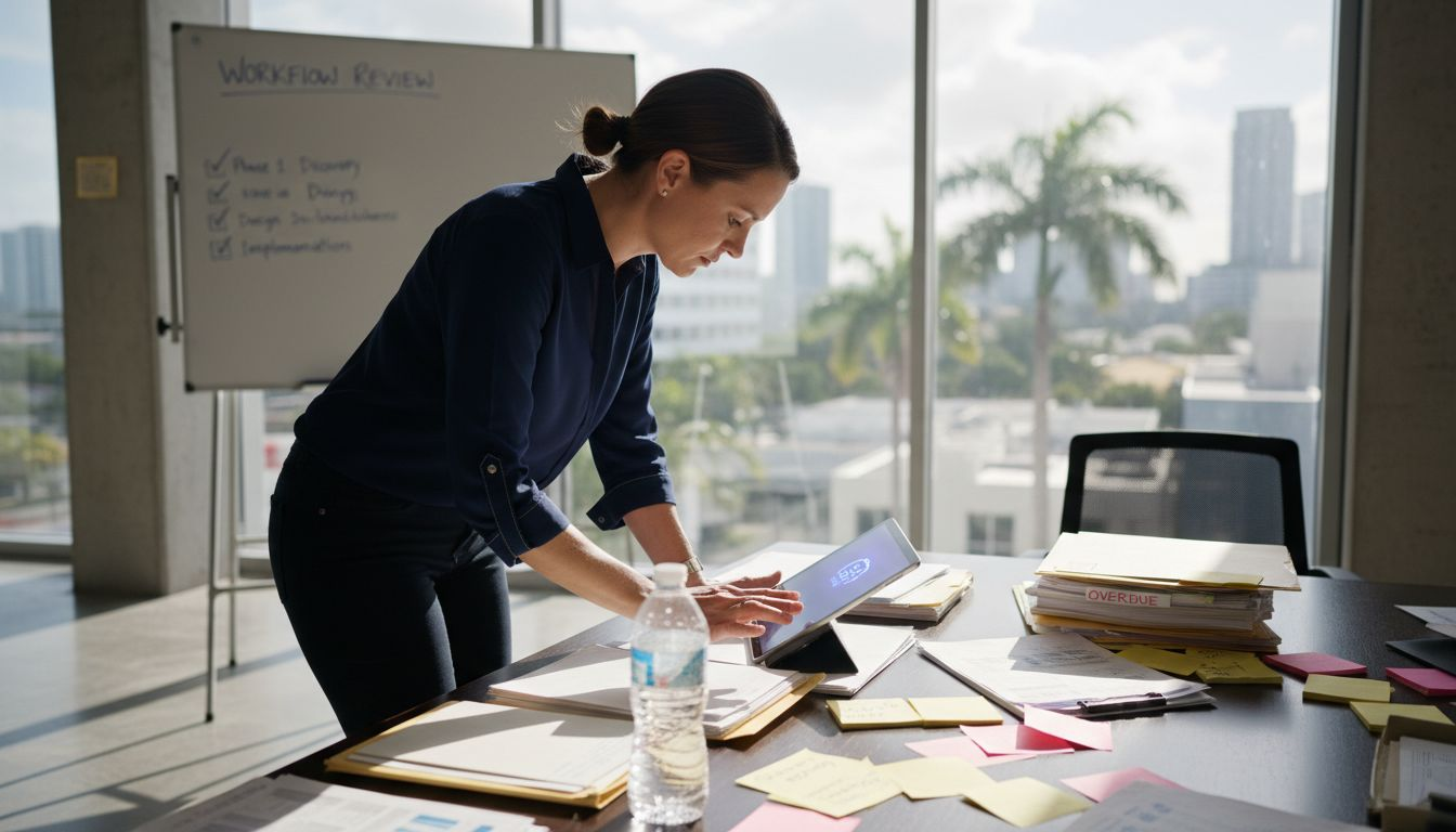 What Is Business Transformation? 40% Efficiency For Cpas - Transform 42 Inc Accountant Reviewing Workflow Automation Process