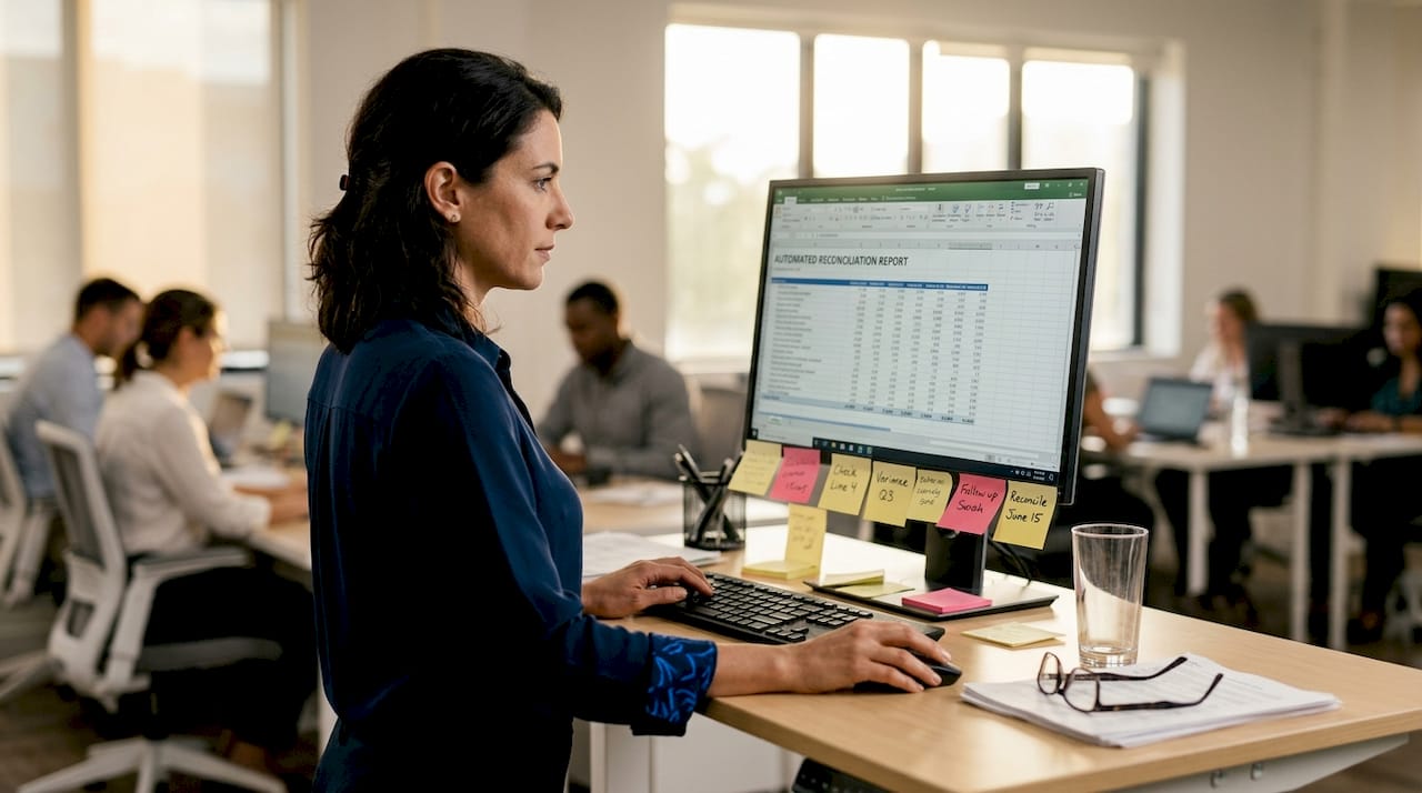 Emerging Technologies For Miami Accountants: Efficiency Guide - Transform 42 Inc Accountant Reviewing Automated Workflow At Desk