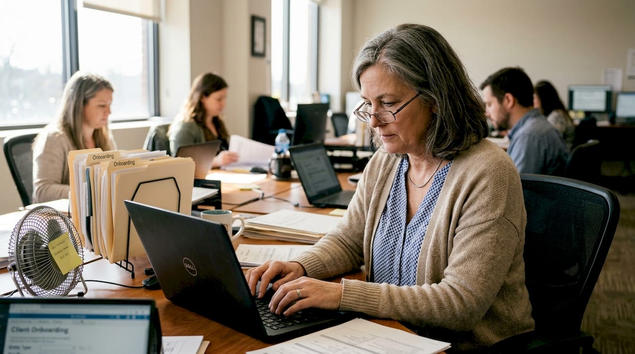 Why Digital Transformation Matters: Boost Revenue &Amp; Efficiency - Transform 42 Inc Cpa Digitizing Onboarding In Busy Office