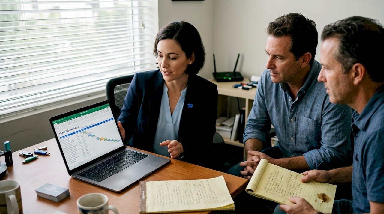 Why Strategic It Planning Boosts Revenue For Miami Pros - Transform 42 Inc Consultant And Firm Owners In Miami Office Meeting