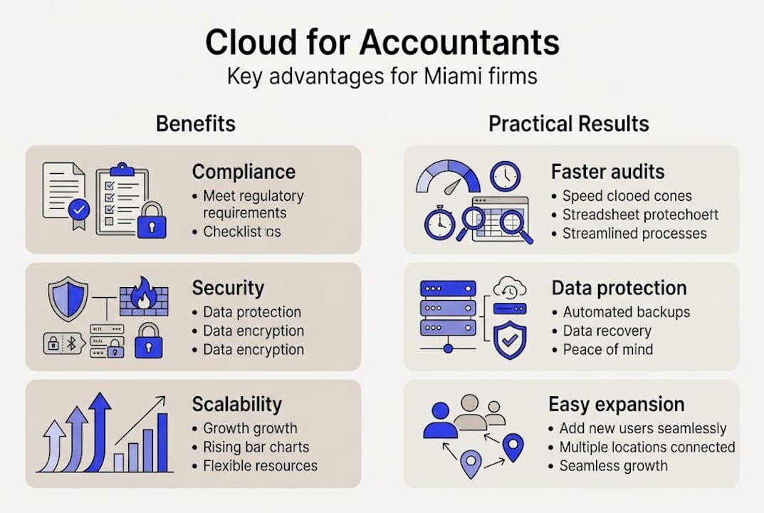 How Managed Cloud Services Empower Miami Accountants - Transform 42 Inc Infographic Outlining Managed Cloud Service Benefits