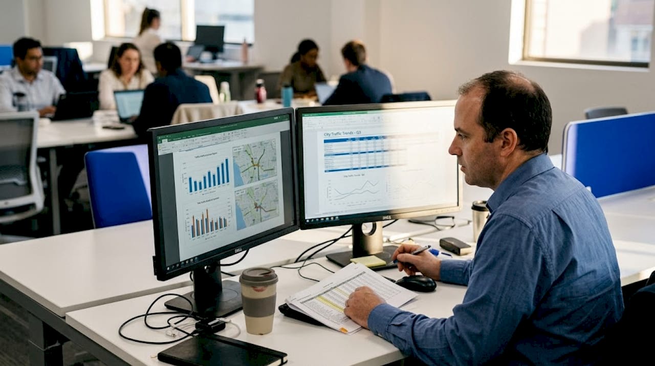 How Automated Workflow Systems Boost Efficiency For Miami Pros - Transform 42 Inc Accountant Reviewing Automation Efficiency Data