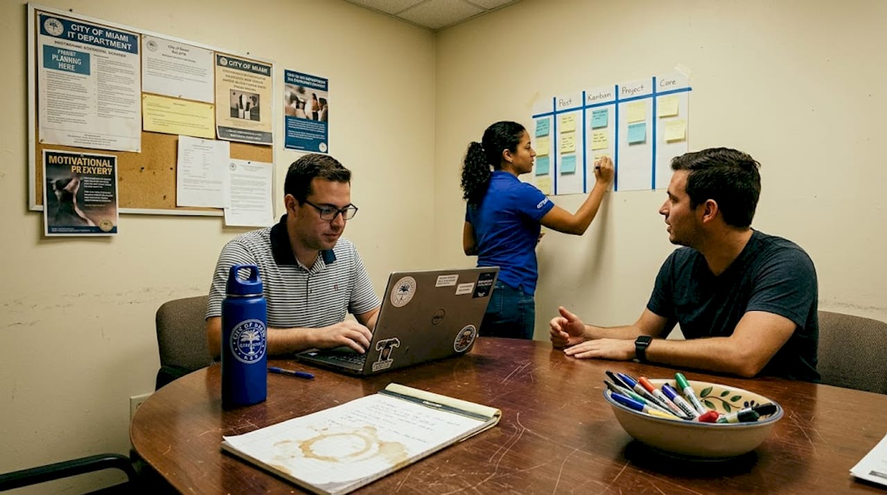 How Automation Is Transforming Public Sector Services In Miami - Transform 42 Inc Miami It Team Planning Automation Project