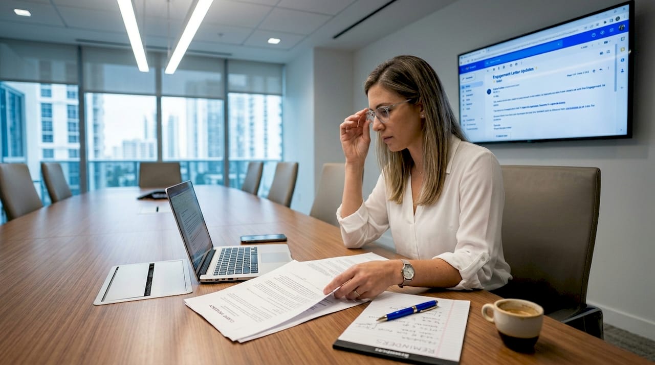 Risk Management For Miami Professionals: Protect And Profit - Transform 42 Inc Cpa Reviewing Printed And Digital Client Documents