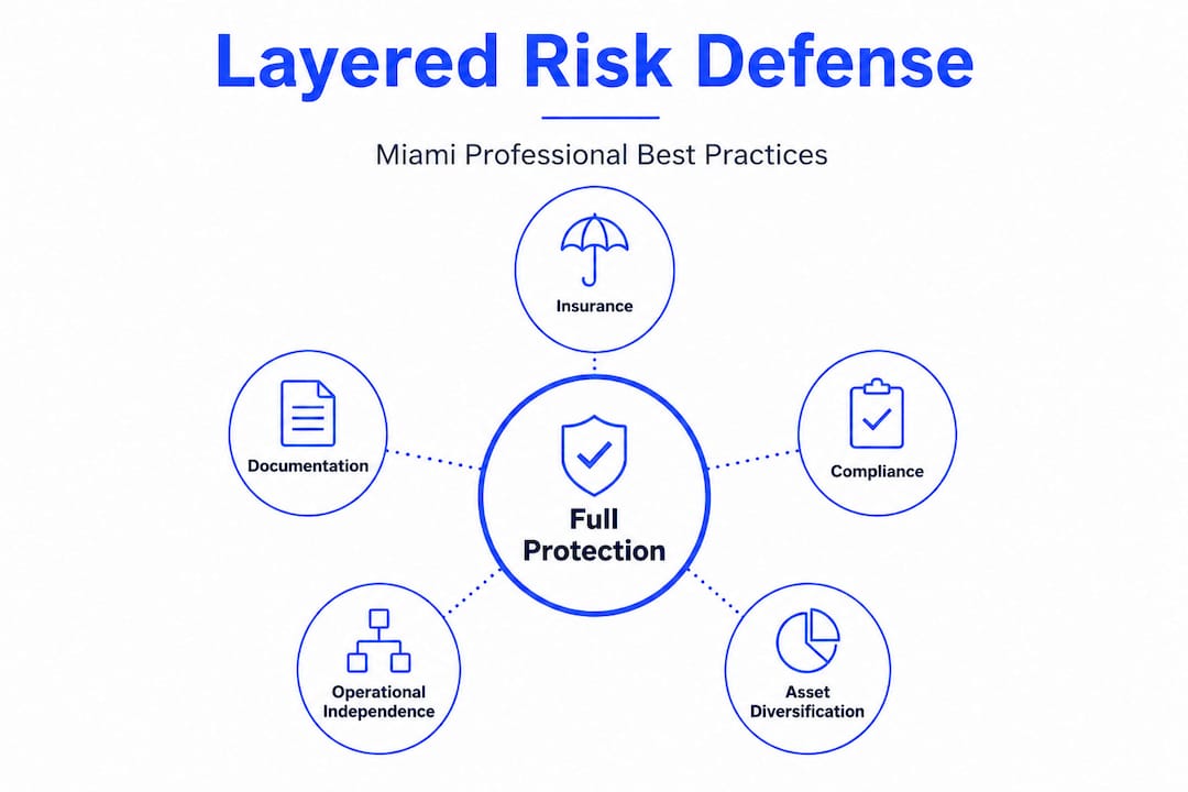 Risk Management For Miami Professionals: Protect And Profit - Transform 42 Inc Hierarchy Infographic Of Layered Risk Management