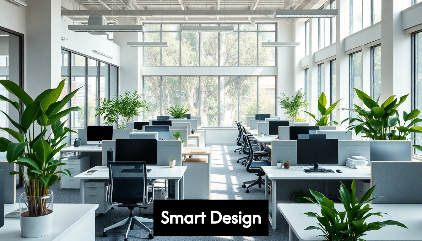 Sustainable smart office with modular furniture