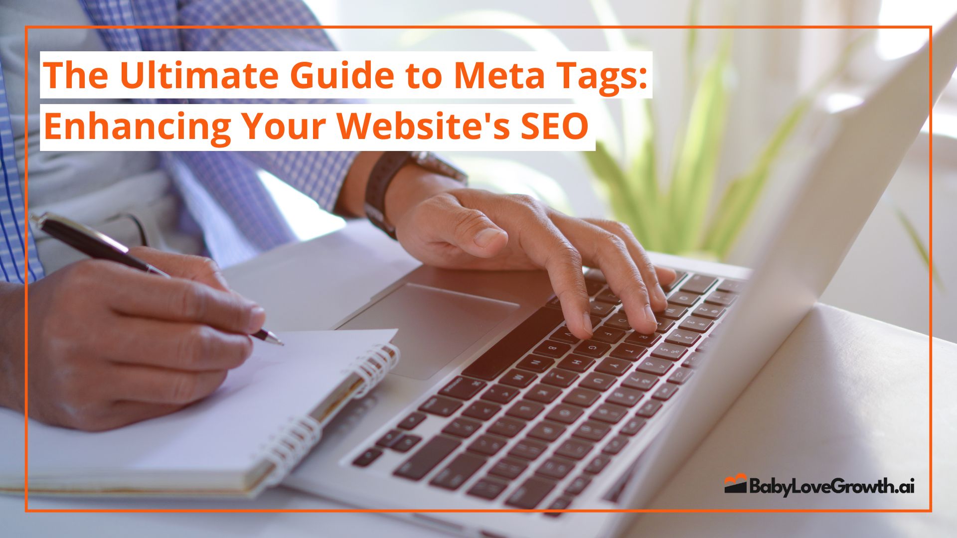 Computer screen displaying HTML with focus on meta tags.