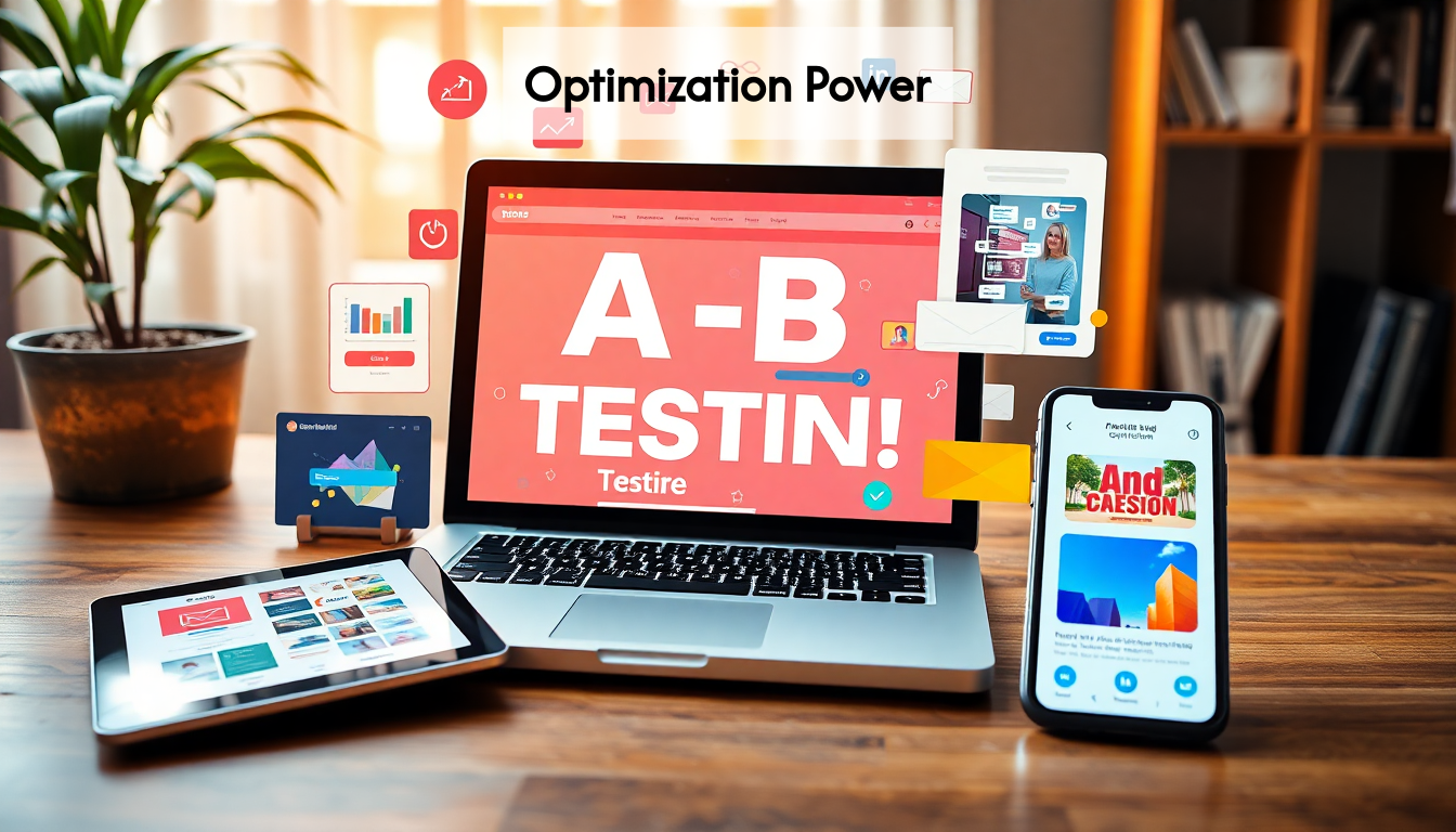 Collage of A/B testing applications across platforms.