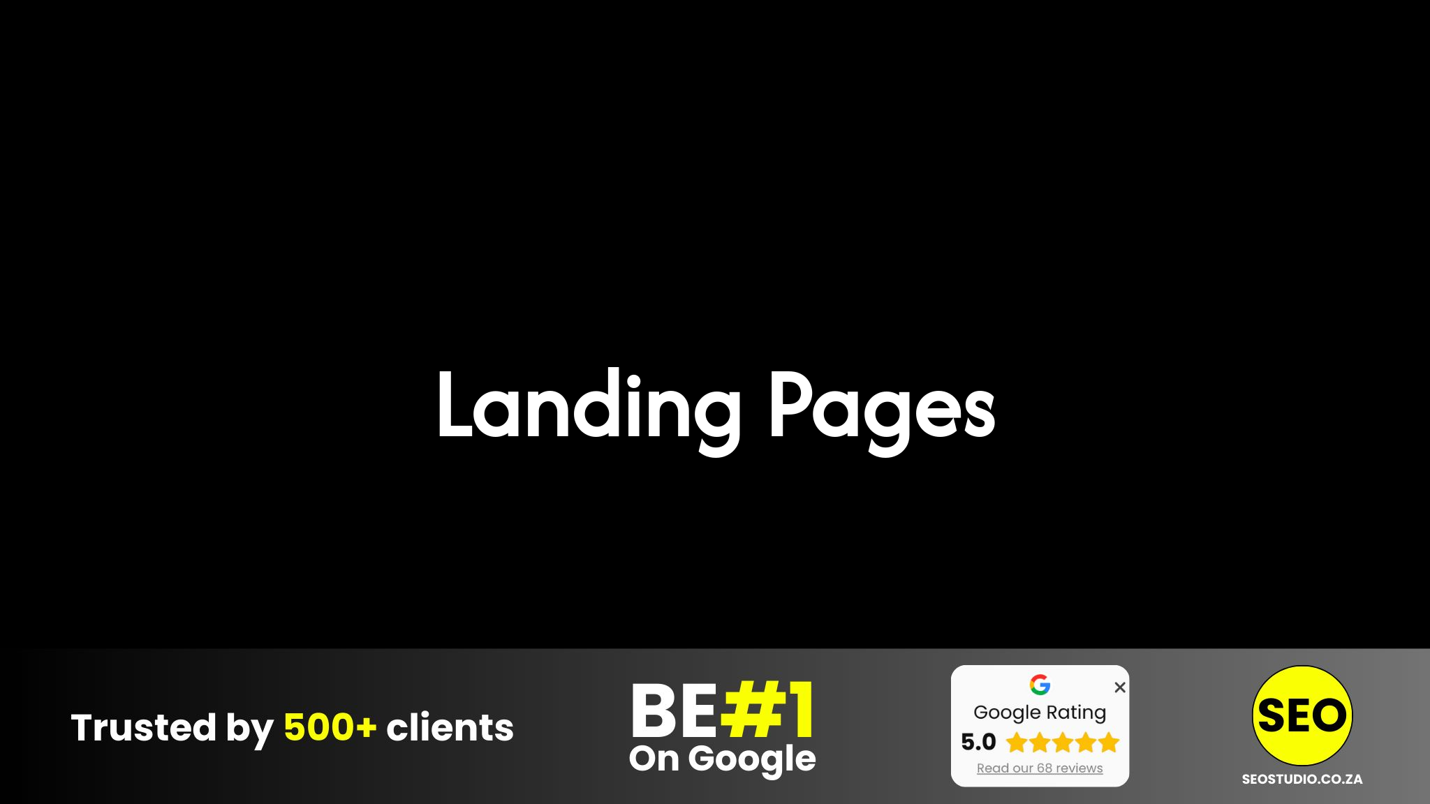 A modern landing page design on a screen.