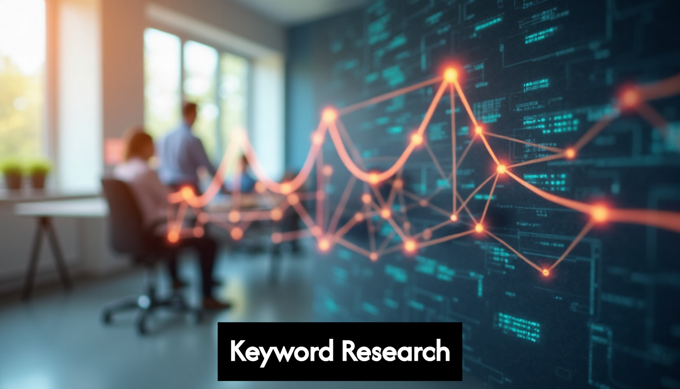 Abstract data visualization showing interconnected points and lines.