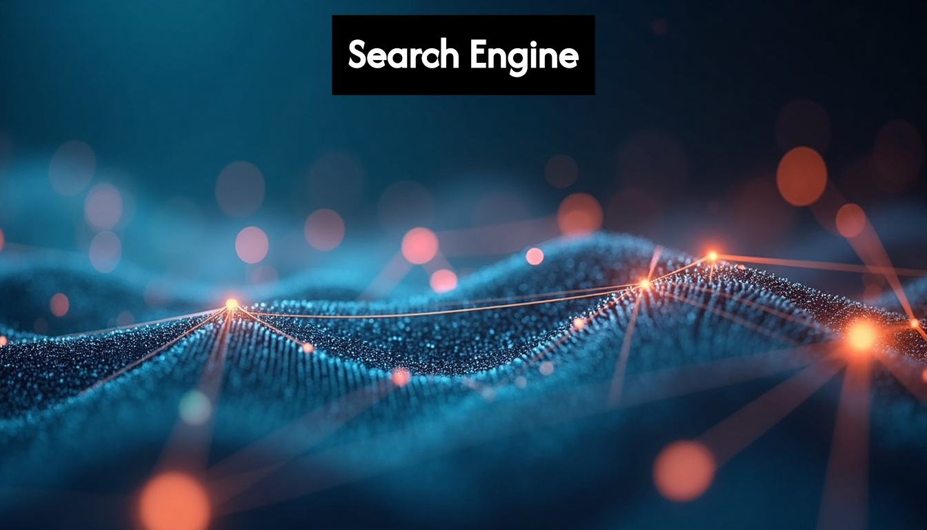 Abstract digital network with glowing lines