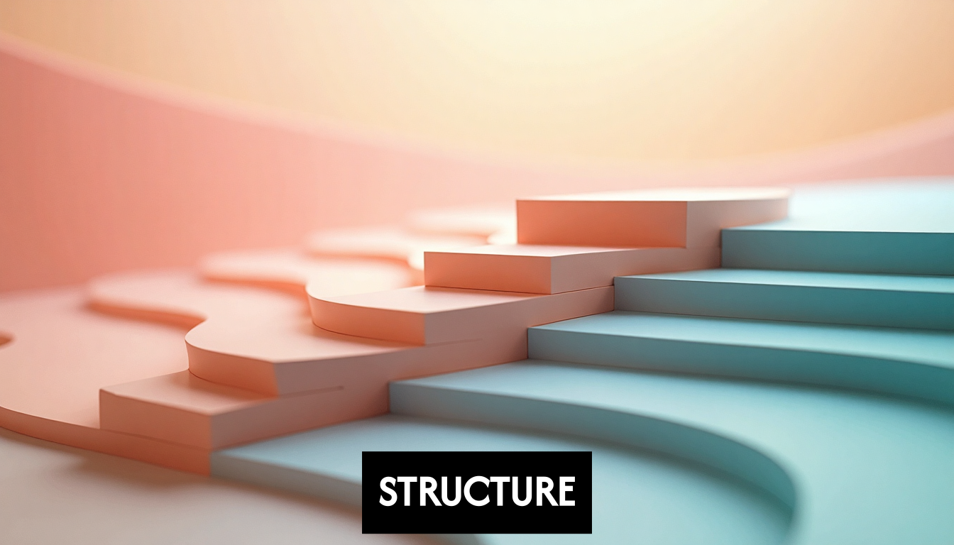 Abstract image showing organized blocks representing content structure.