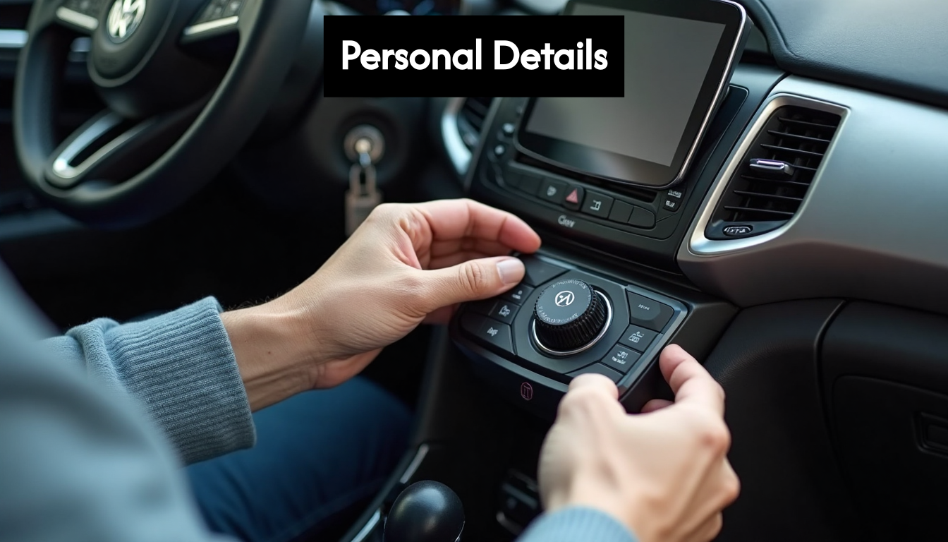 Adjusting anti-theft device in car dashboard