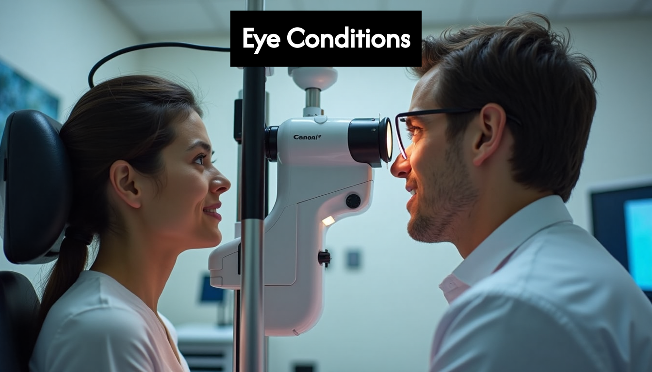 Advanced eye exam technology in use during screening