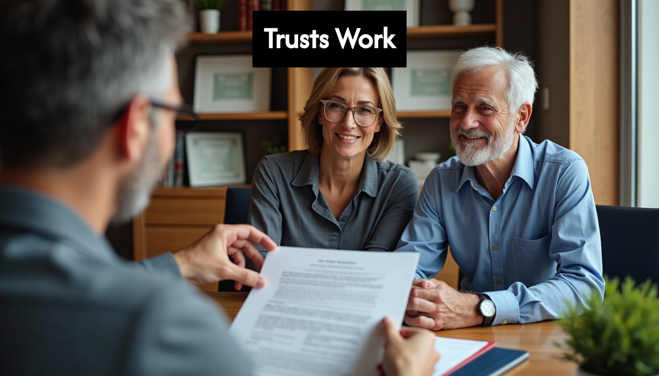 Advisor meeting with couple for trust planning