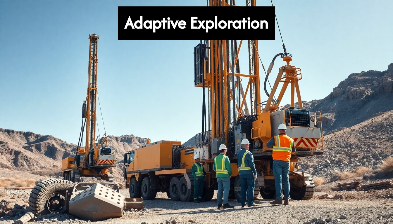 Drilling operation at exploration site