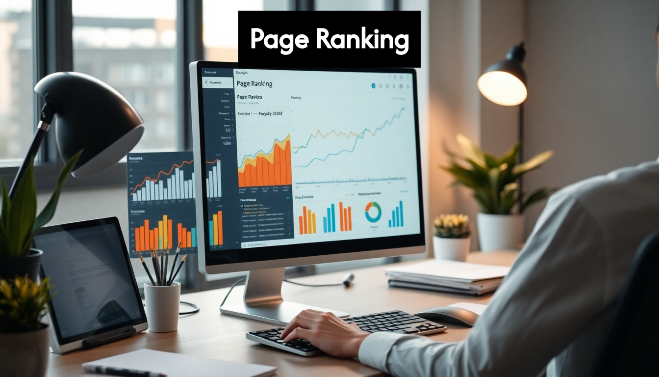 Analytics desktop showing page ranking