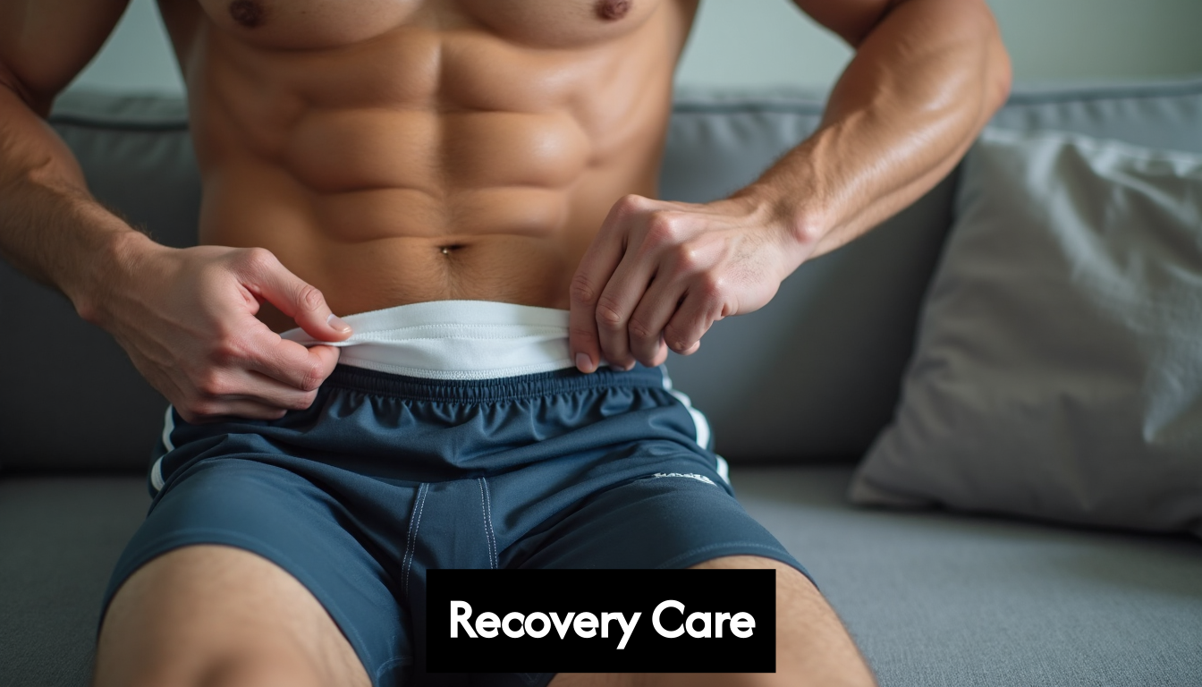 Applying ice pack after vasectomy for recovery