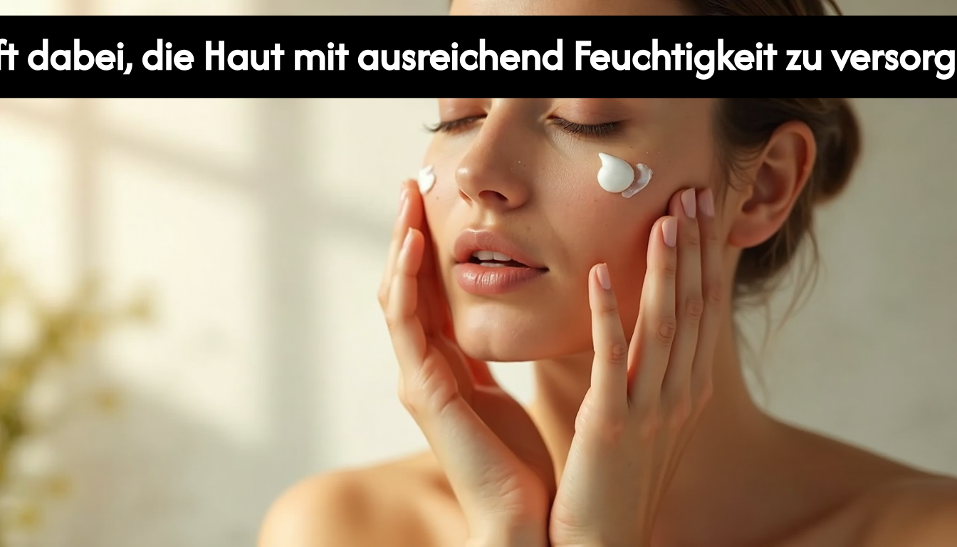 Applying moisturizer after cleansing skin
