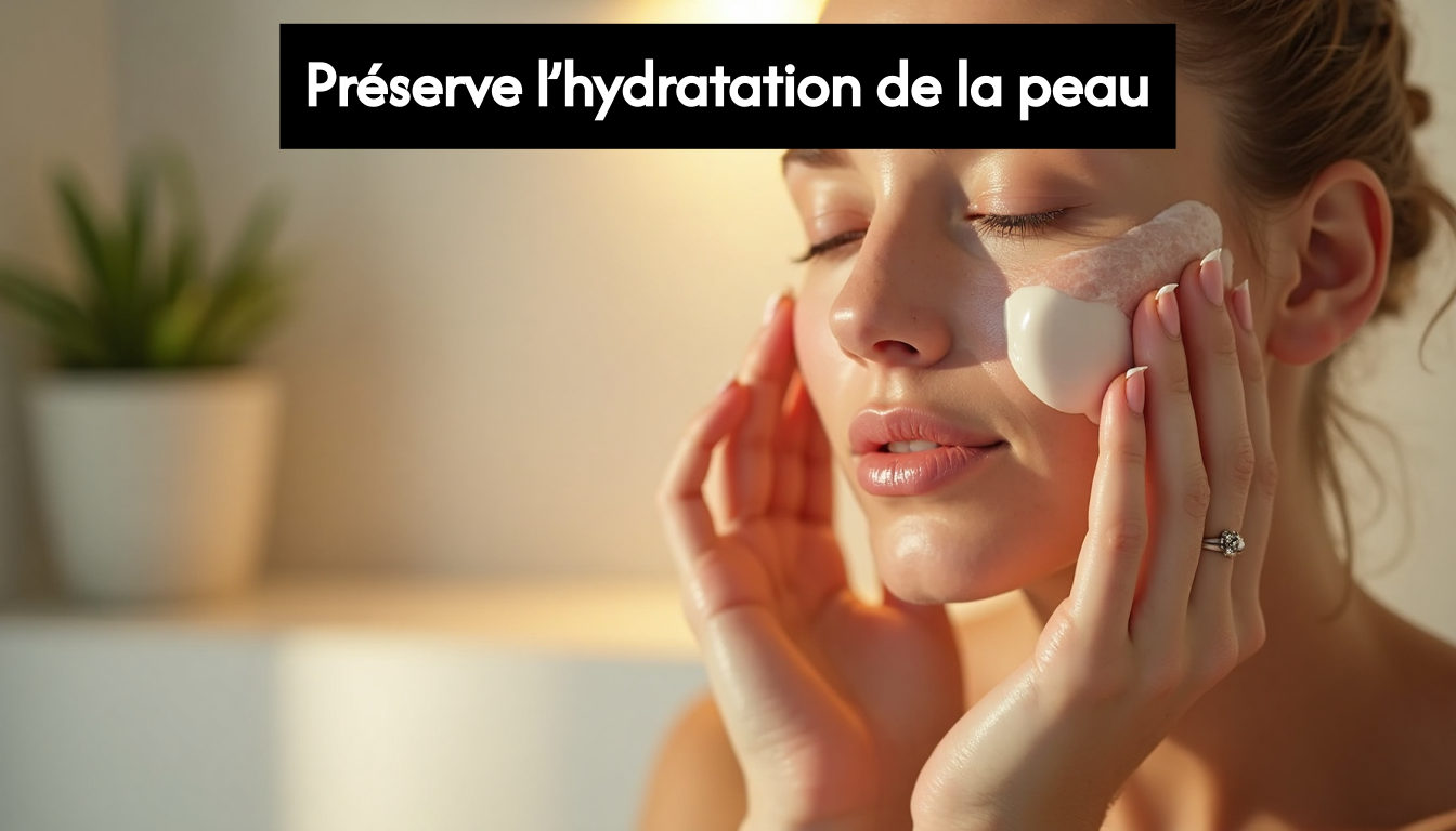 Applying moisturizer after cleansing skin
