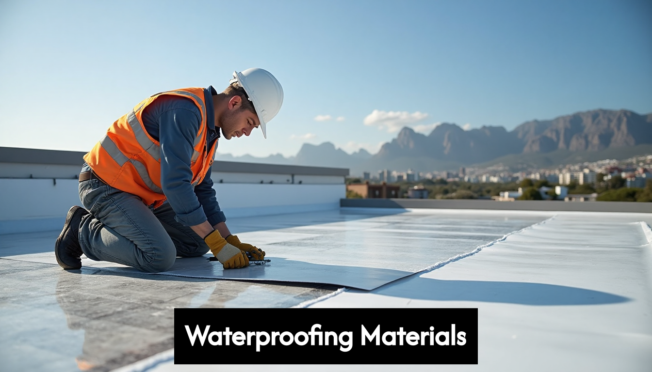 Applying waterproofing membrane on a flat roof