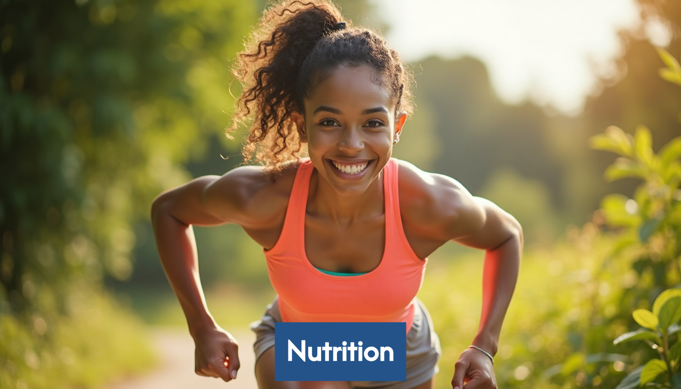 Athlete fueling with healthy food