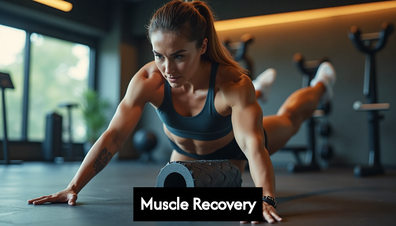Athlete stretching for muscle recovery.