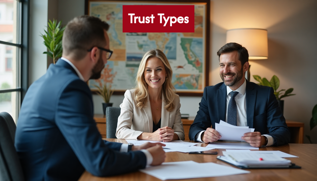 Attorney meeting with couple about estate planning
