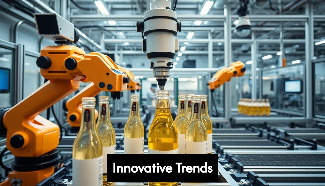 Automated line with robotic labelling and vision inspection