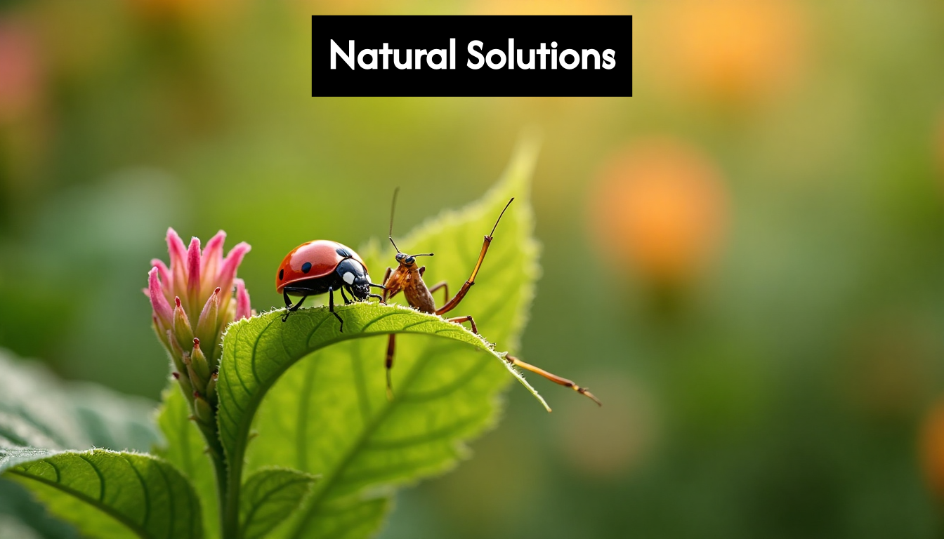 Beneficial insects like ladybugs in a Texas garden