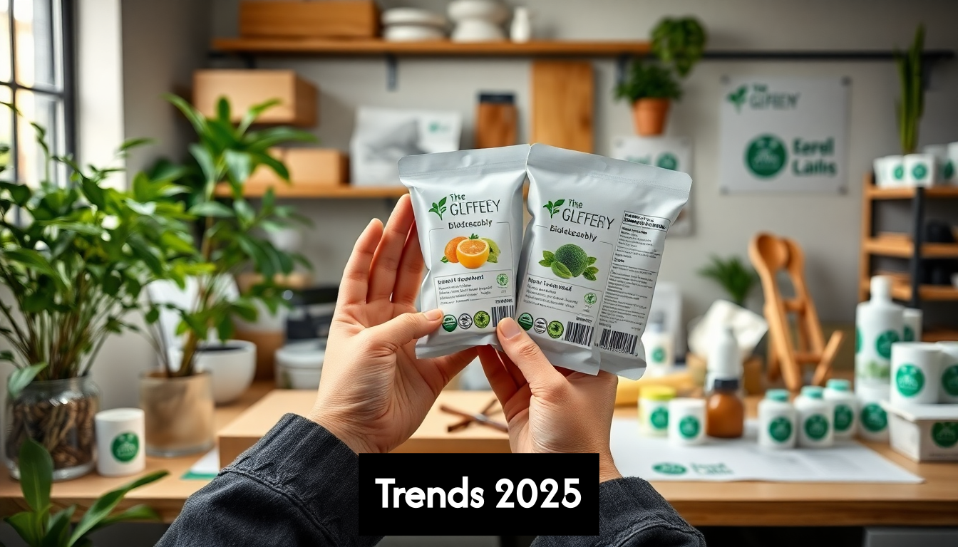 Biodegradable labels in sustainable packaging