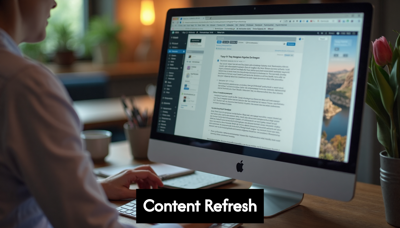 Blog post editing screen with text updates