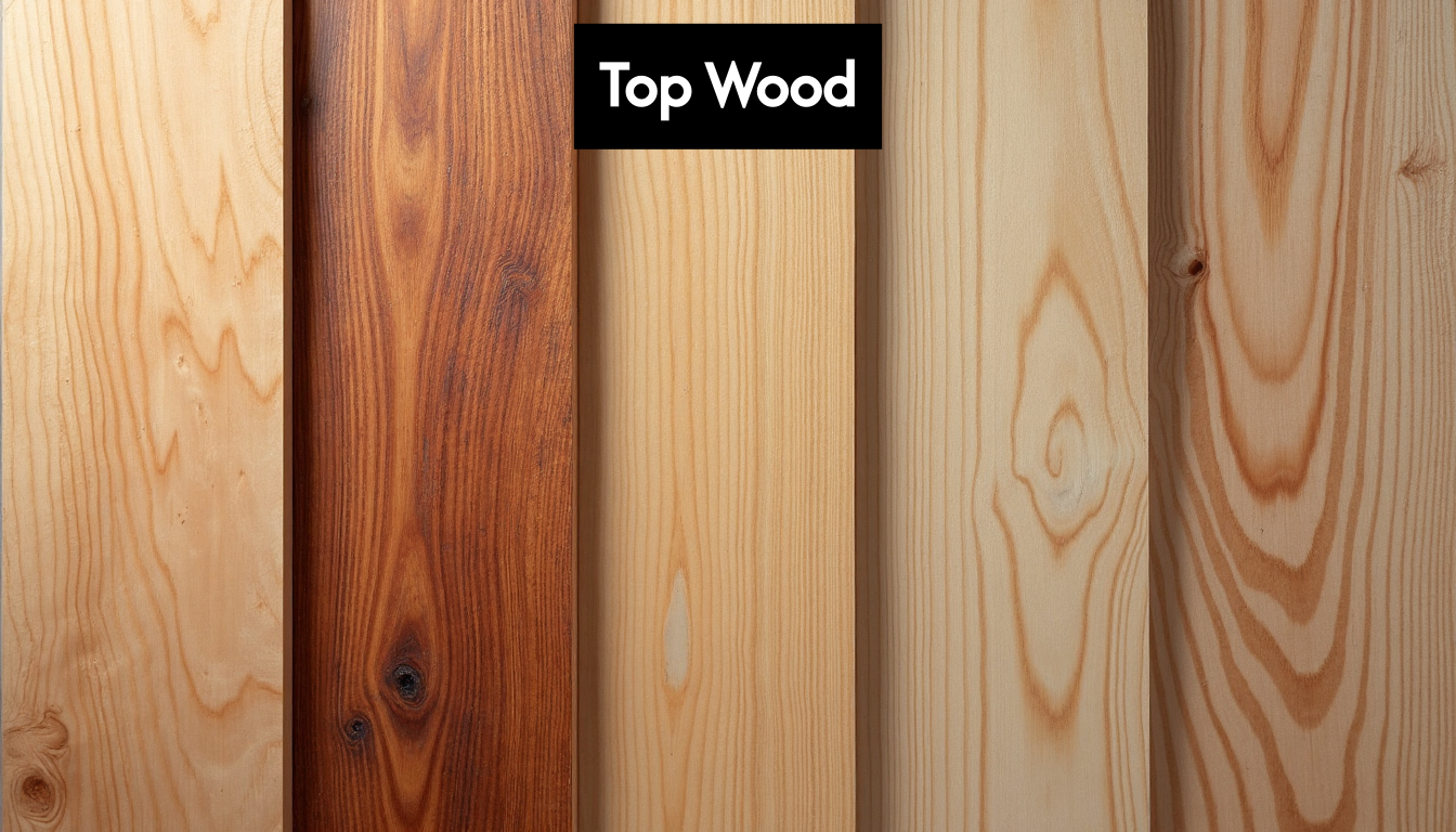 Boards of various woods for sauna construction