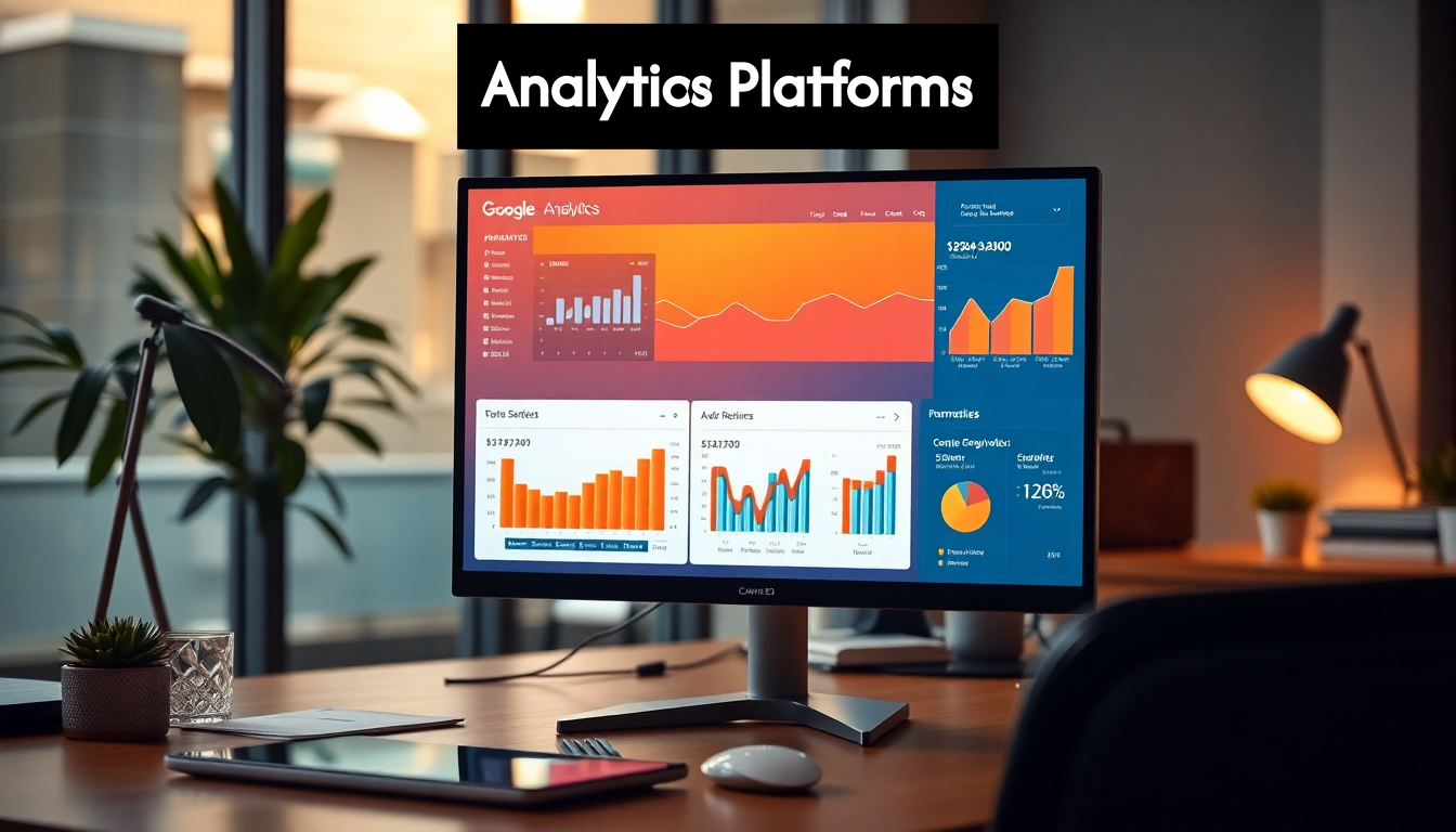 Google Analytics data on a monitor