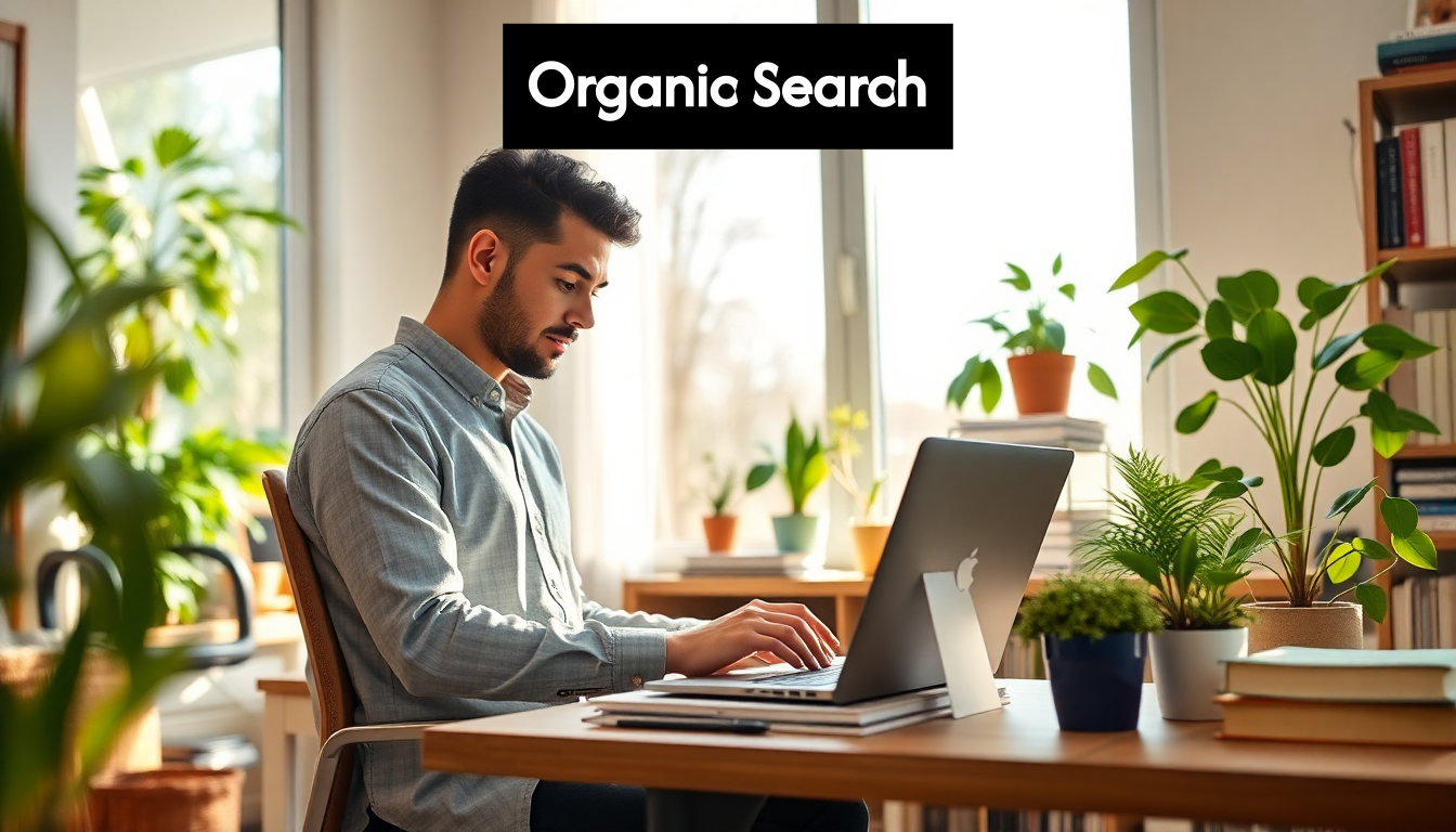 Person in modern home office