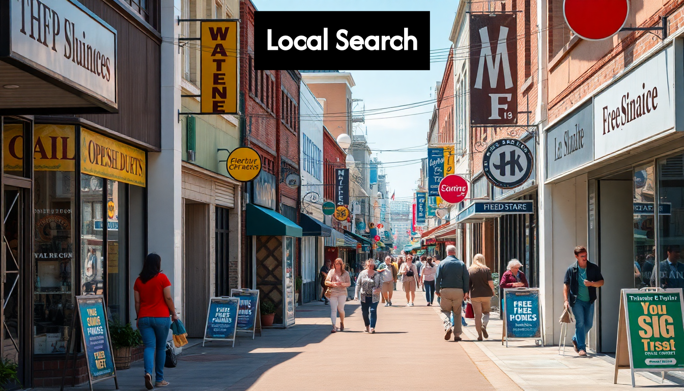 Local Businesses Street Scene