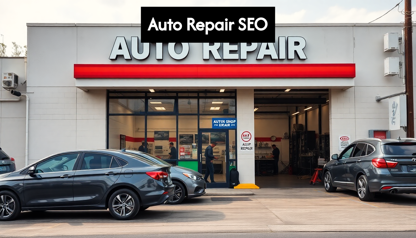 Exterior view of an auto repair shop