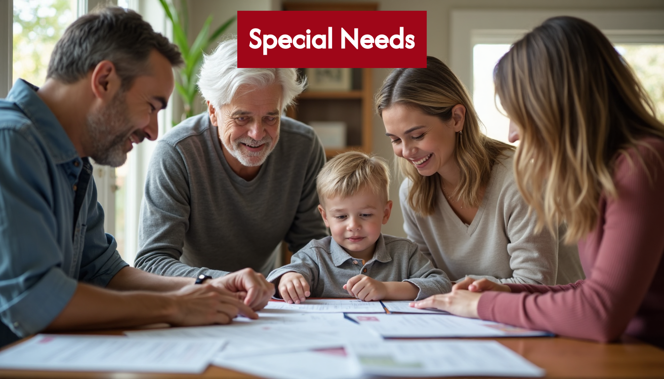 California family reviewing trust documents together