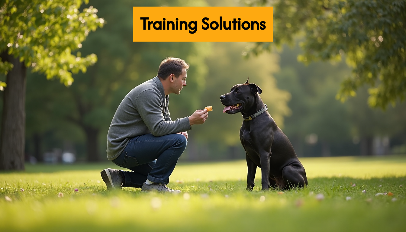 Cane Corso in outdoor training session
