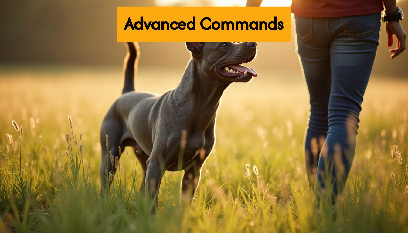 Cane Corso performing an advanced stay command.